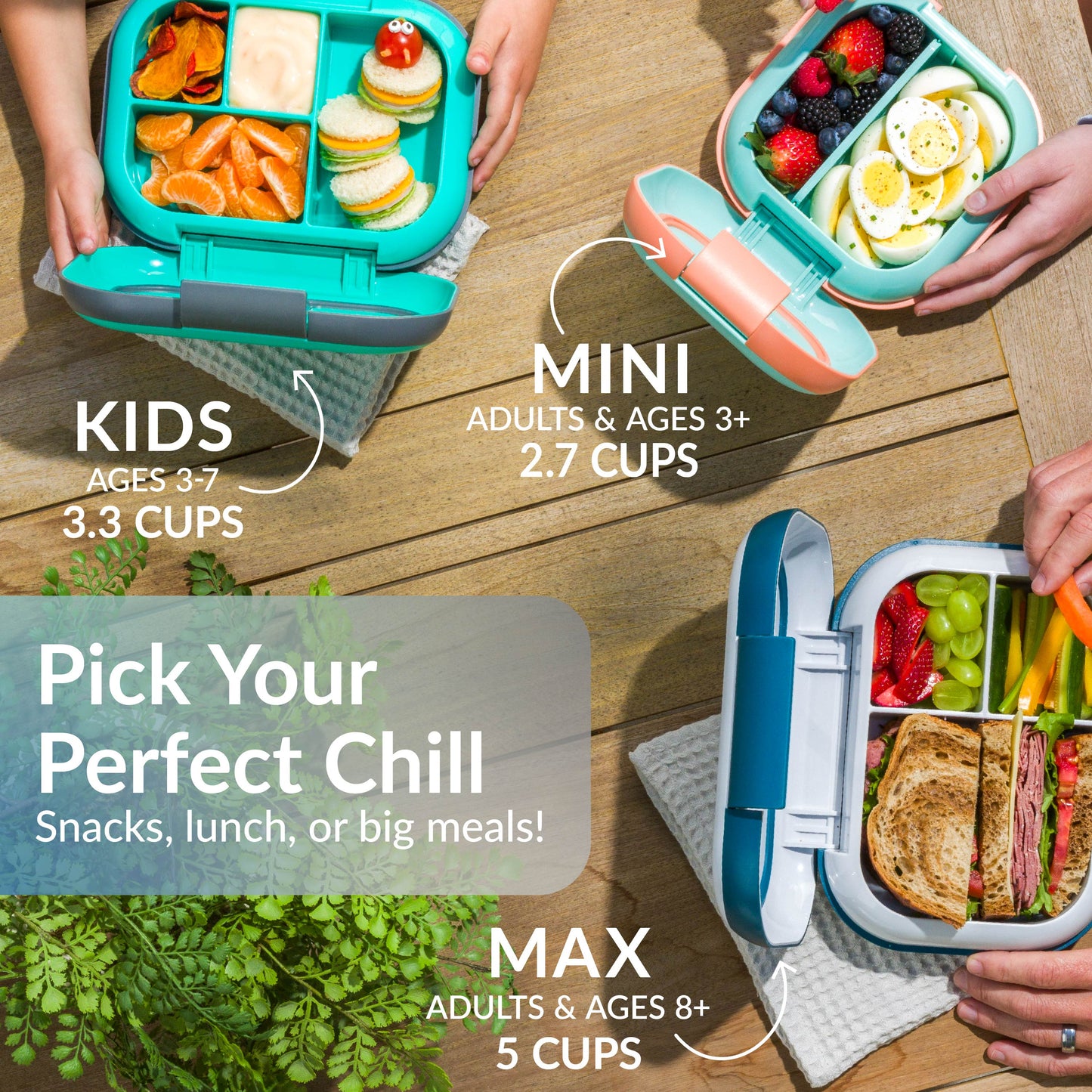 Bentgo® Chill Mini Lunch Box (2-Pack) - Crisp Grays | Pick Your Perfect Chill - Snacks, Lunch Or Big Meals!