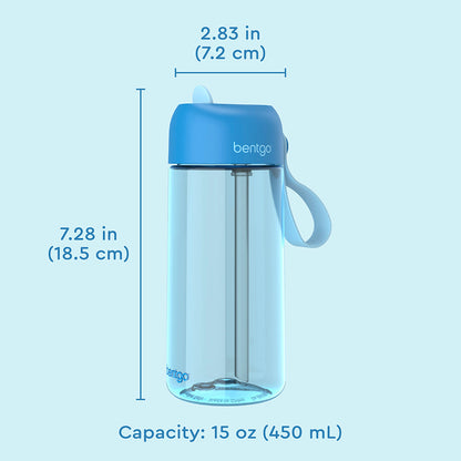 Bentgo® Kids Water Bottle - Blue | Dimensions + What’s In The Box