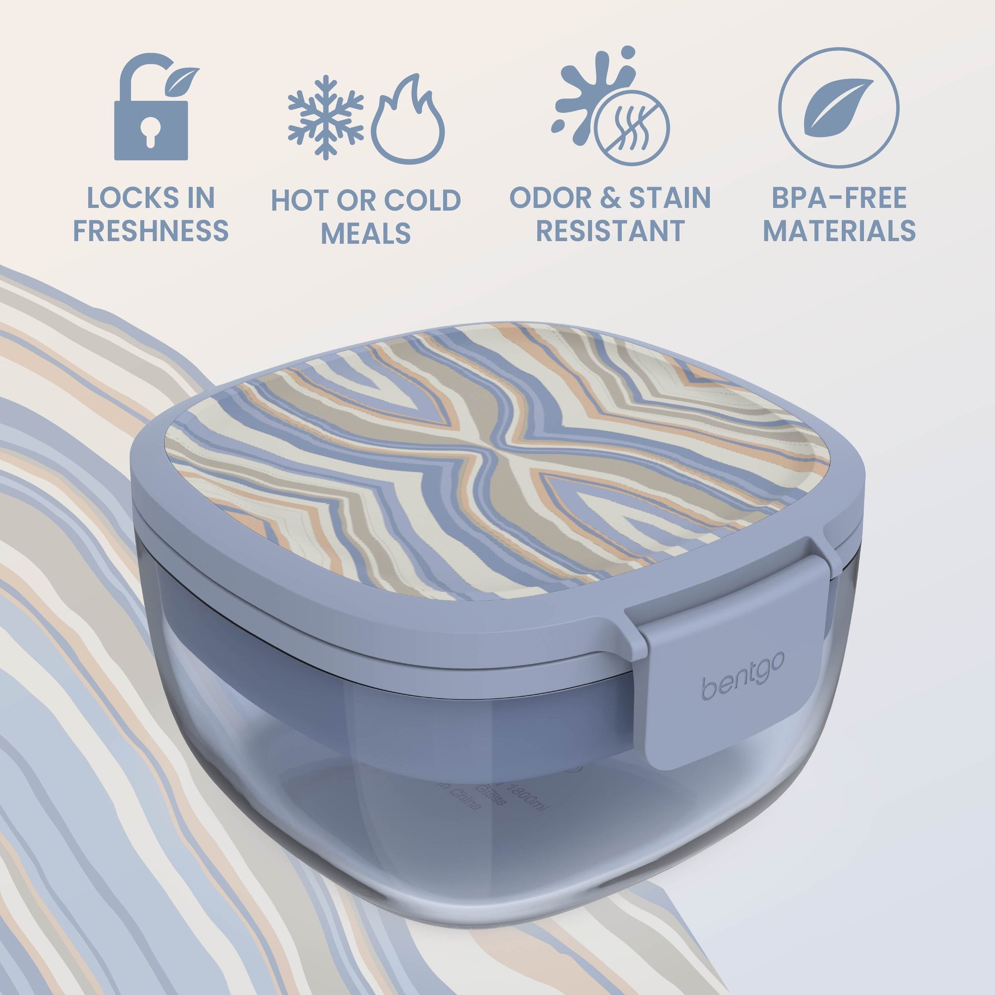 Bentgo Glass Prints All-in-One Salad Container